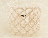 Bridal lace cuff bracelet - handmade wedding jewelry bride retro rustic victorian vintage inspired lace fashion