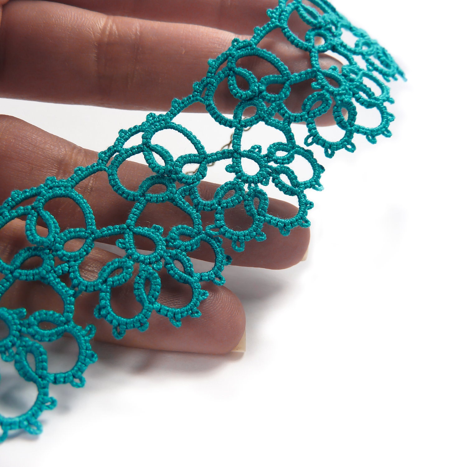 Teal lace cuff bracelet retro Victorian vintage inspired jewelry bridesmaid gift Lace fashion