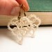 Wedding lace earrings long dangle ivory floral lace earrings - wedding lace jewelry - bridesmaid lace earrings