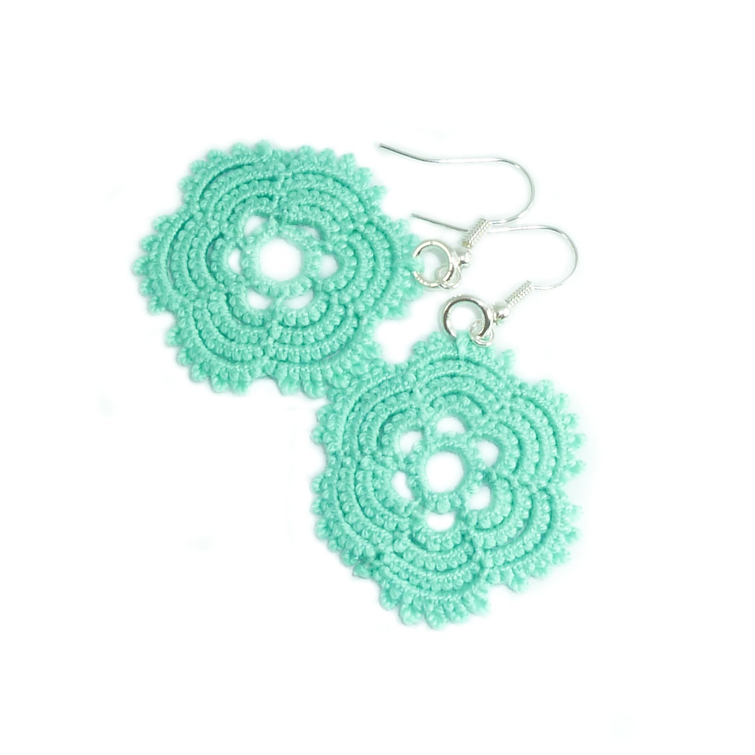 Turquoise lace earrings