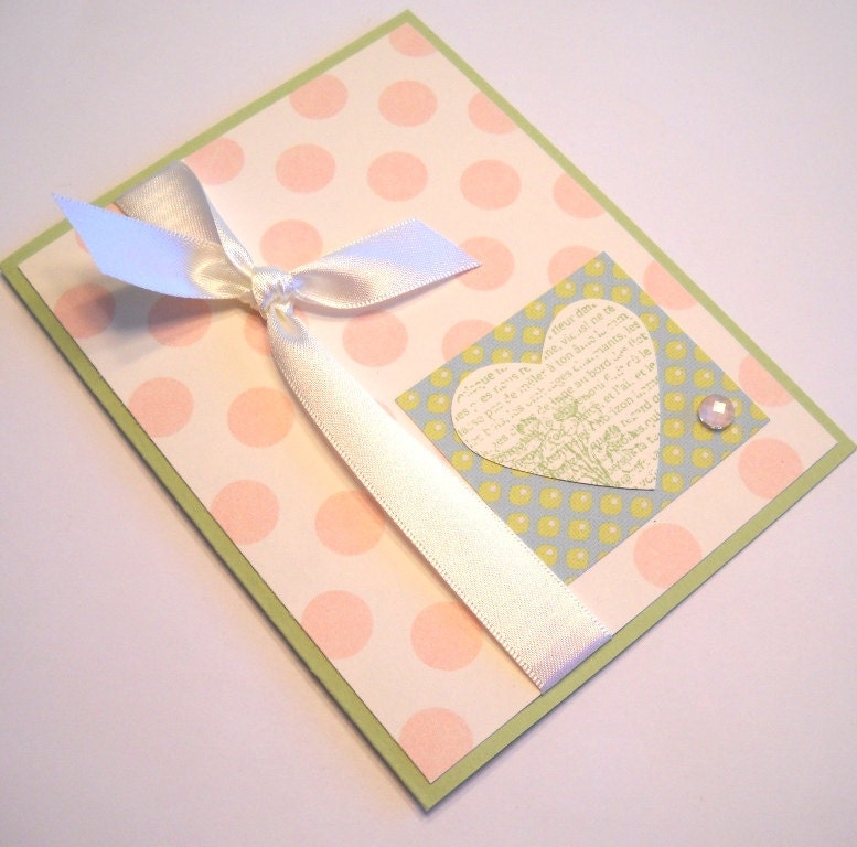 Birthday Card - Polka Dots and Hearts