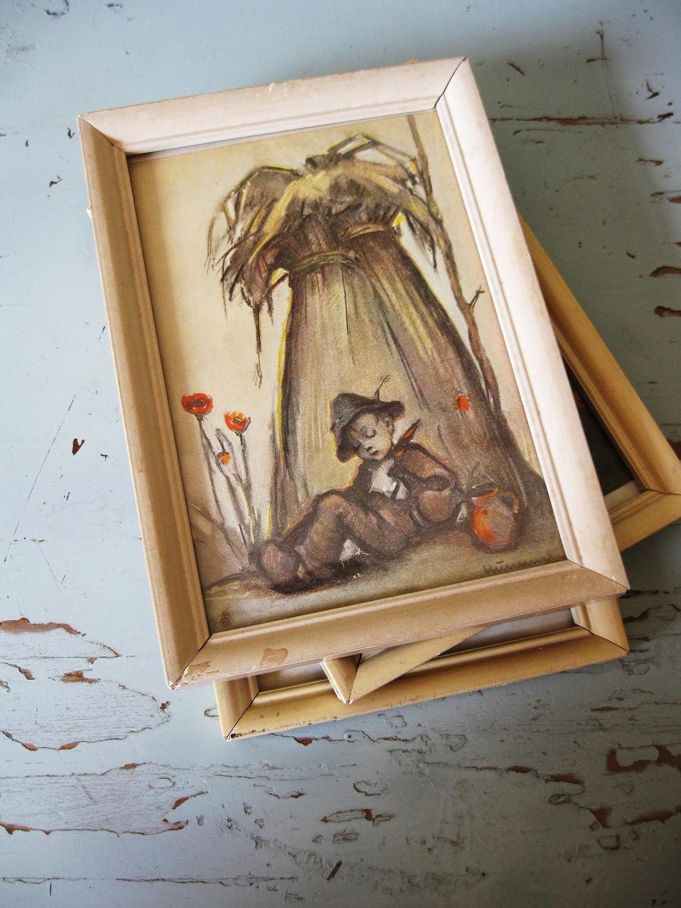 SALE...Collection of Four Framed Hummel Prints