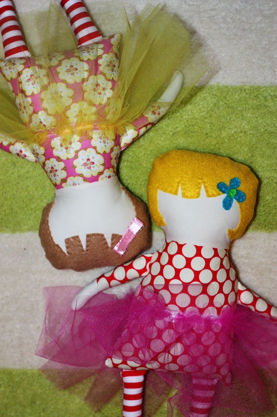 Handmade Stuffed Dolly with Tutu and Bow... Custom Designed by You