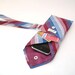 Recycled Vintage Necktie Wristlet Red White Blue (iPhone Blackberry Droid HTC Samsung Smartphone iTouch iPod MP3 or Camera Case)