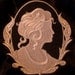 embroidered cameo iron on patch