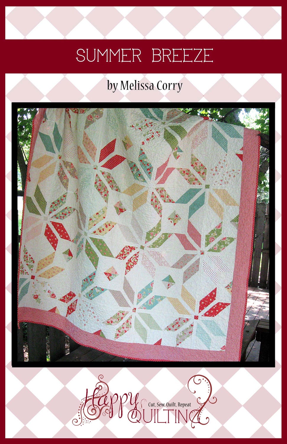 Summer Breeze - PDF Quilt Pattern with 4 size options