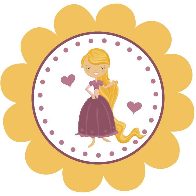 PRINTABLE Party Circles / Cupcake Toppers - Tangled Up Collection