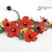 Poppyfield - enamel bracelet with gemstones