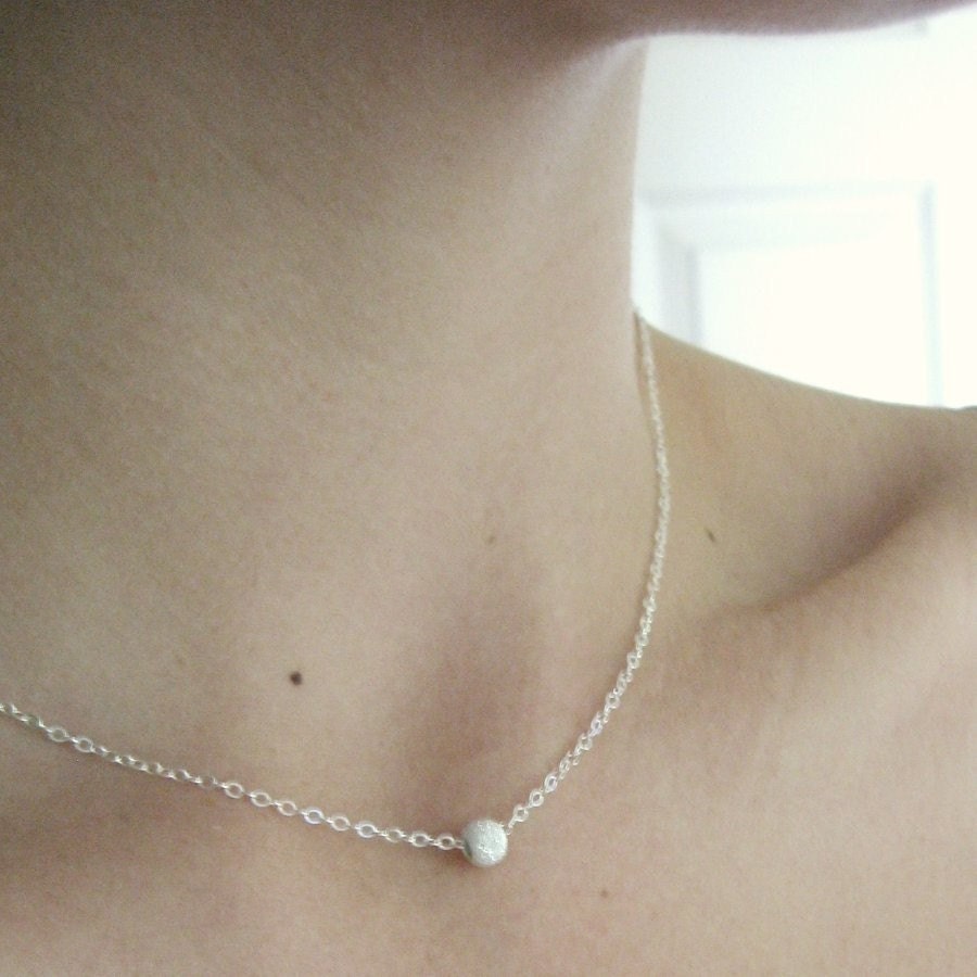 Simple Sterling Silver Necklace - Sparkling Stardust