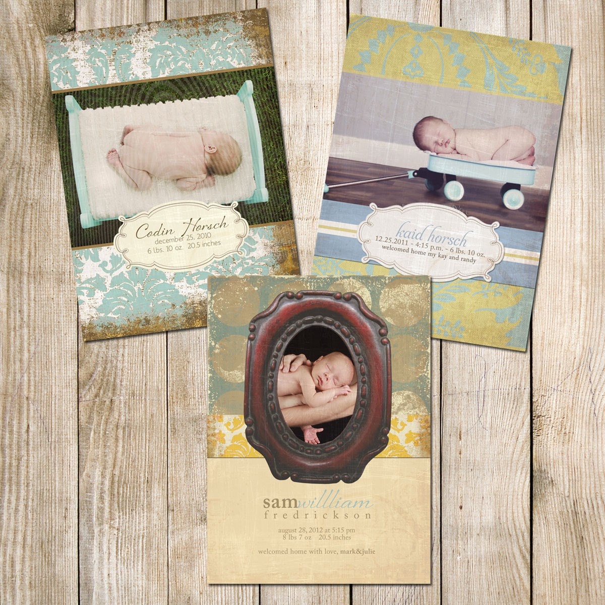 Baby Birth Announcement - PSD Template Set - BEAUTY BOX - 10 templates