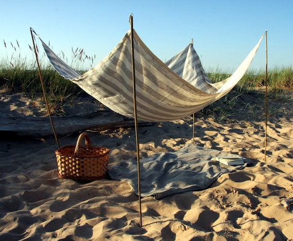 Beach Blanket- Pure Linen- Queen Size- Beach Life Survival Kit