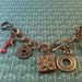 Steampunk Antiqued Brass Charm Bracelet