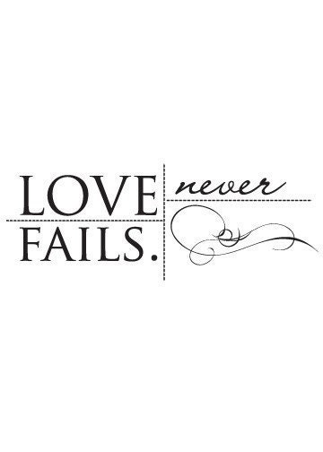 Vinyl Wall Sticker Decal Art - Love Never Fails