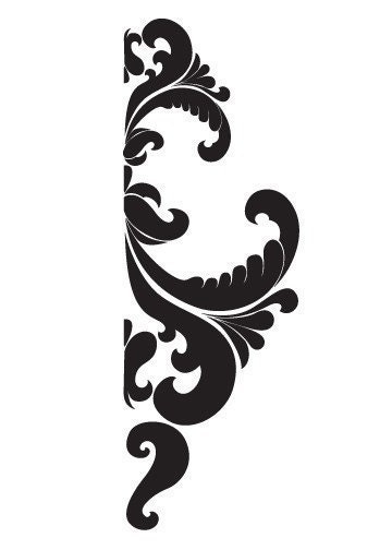 Vinyl Wall Sticker Decal Art - Side Swirl