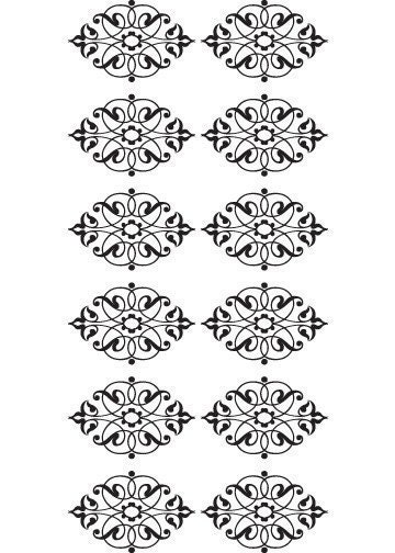 Vinyl Wall Sticker Decal Art - Damask Pattern