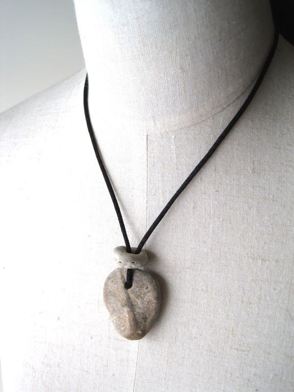 Natural Stone Jewelry - Rare Natural Stone Necklace - Fossil Pendant - Odin Stones - Protective Stone