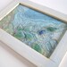 Mixed Media Art - Altered Map Art with Beach Glass - 5 x 7 inches - Sea Glass Art