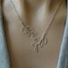 Sale - Silver Falling Twig Necklace - gift, mother, birthday, wife, sister, daughter, bridesmaid, romantic