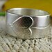 Heart Wedding Ring Set - We Hold One Heart in Sterling Silver