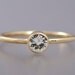 White Sapphire in 14k Yellow Gold Engagement Ring - Size 7.75 Ready to Ship