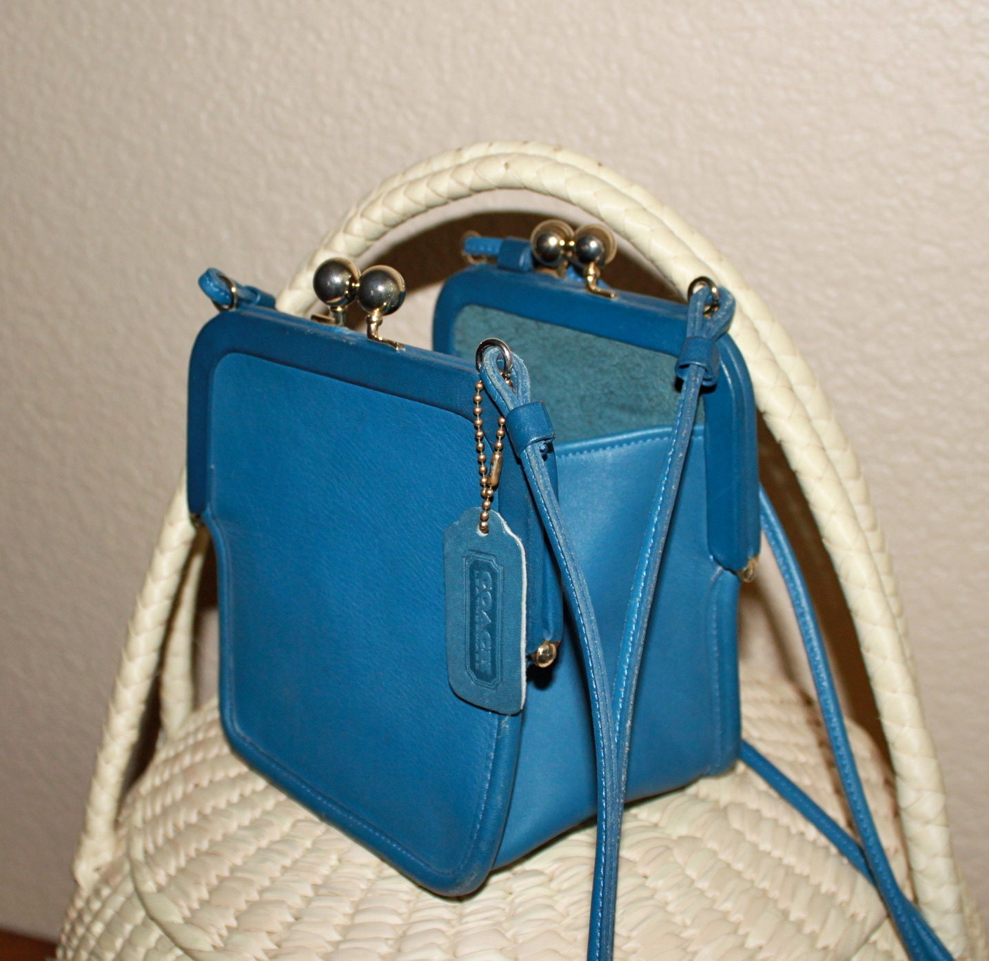 ... for Kaia vintage Coach Bonnie Cashin double kiss lock swing bag