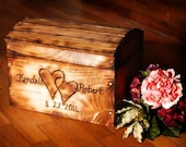 Extra Large Rustic Personalized Card Box for Wedding Cards- holds 250-300 cards