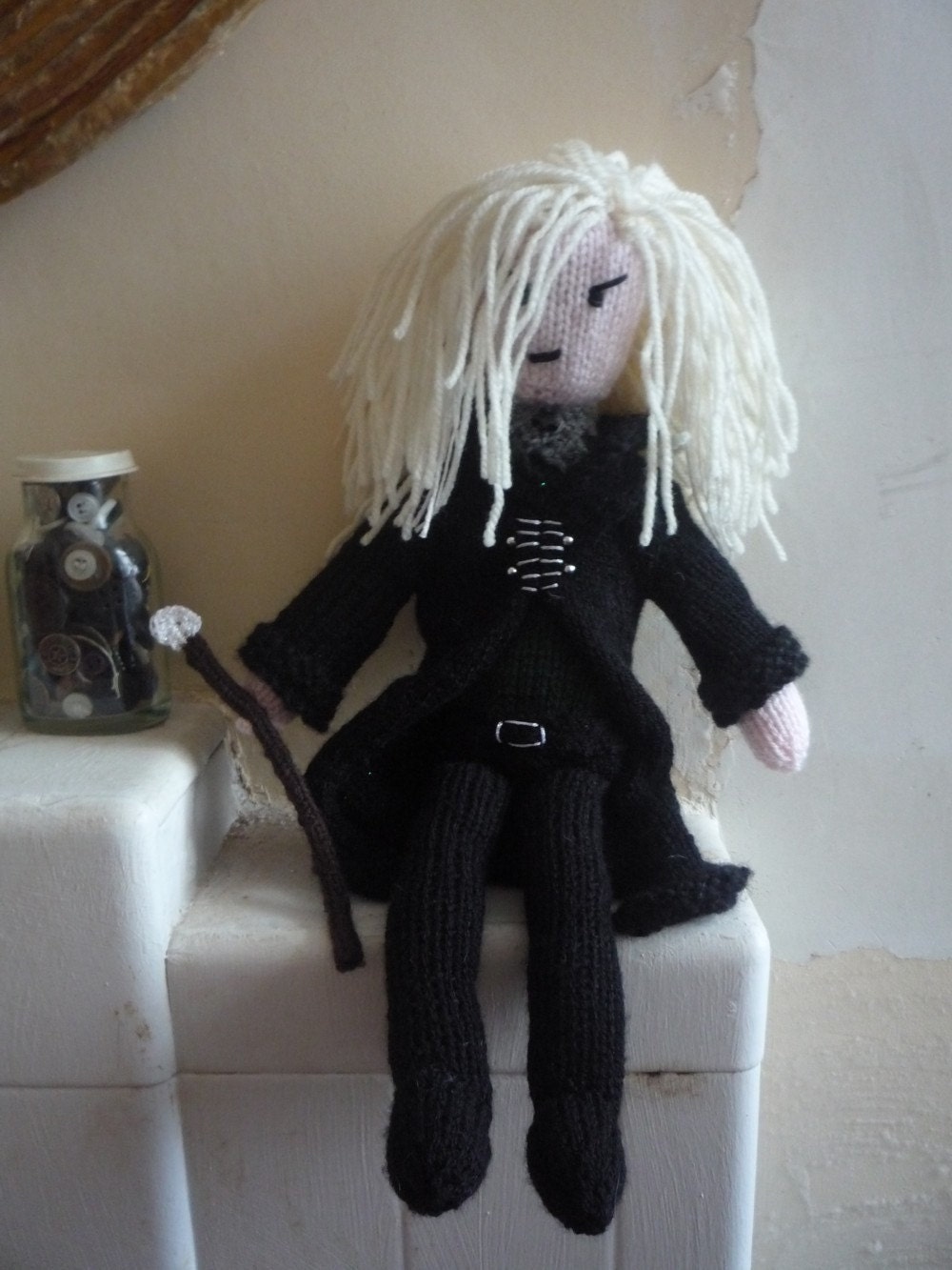 Lucius Malfoy doll knitting pattern