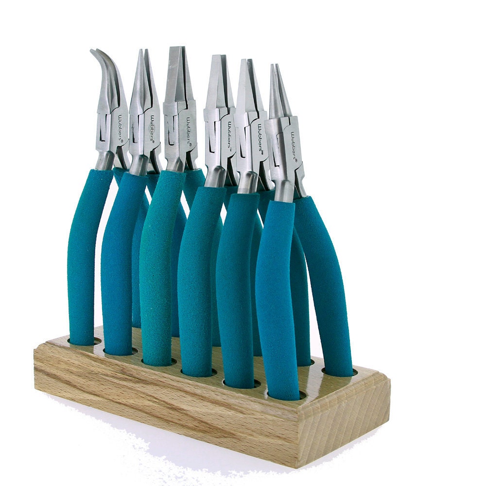 Wubbers Deluxe Classic Pliers Set of 6 with Wooden Holder