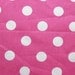 Full Circle Polished Cotton Circle Skirt - White Dots on Hot Pink - Free Ship