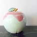 reserved for gloria midcentury apple cookie jar - fruit - fall harvest - teacher - red - country kitchen
