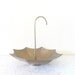 reserved for trudie rainy day miniature brass umbrella - india brass - patina - coin tray