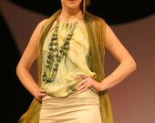 Handpainted Silk Tunic Sundress Elegant Formal  Prom Bridesmaid CUSTOM Any Color