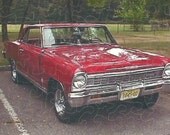 Chevy Nova Wooden Jigsaw Puzzle Hand Cut 4 X 6 with 56 Pieces