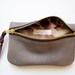 Zipper Pouch /// Taupe Leather