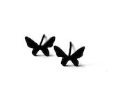 Small Butterfly studs Earrings in fine silver/ nature earrings / butterfly earrings /butterfly posts / woodland / handmade FREE SHIPPING - SilverLinesJewelry