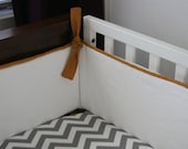Pure White Crib Bumper- Boy or Girl- YOU PICK DETAILS