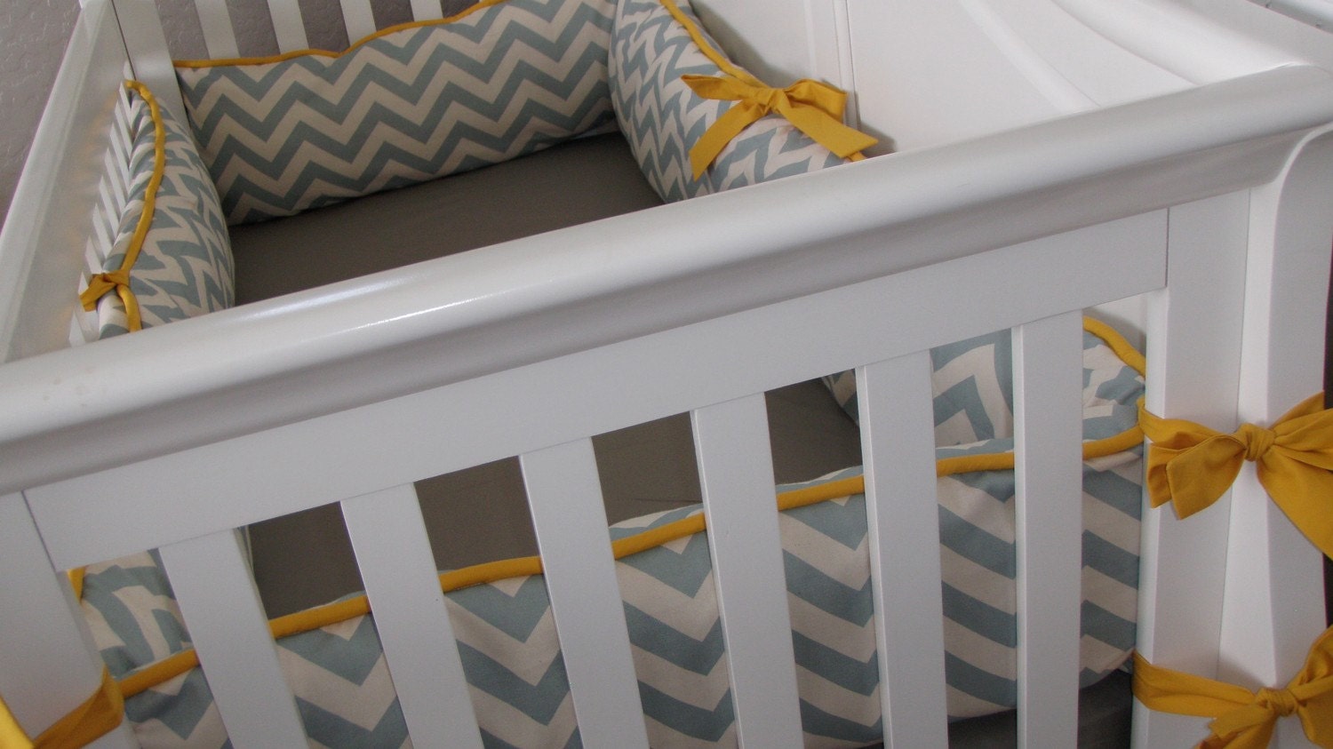 Chevron Custom Crib Bumper Boy or Girl YOU by sallyjenseninteriors