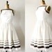 vintage 1950s dress : latte cream 50s cotton full skirt