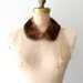 vintage fur collar : fawn brown 1970s fur collar