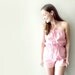 vintage 1970s romper - 70s pink gingham one piece jumper