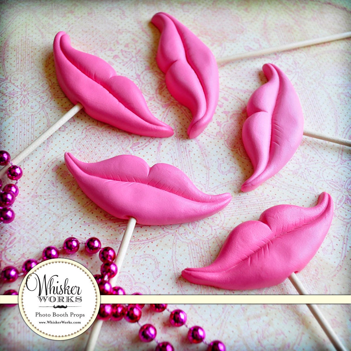 Plastic Lips on Sticks - The Hot Pink Vixens - Set of 5 Il_170x135