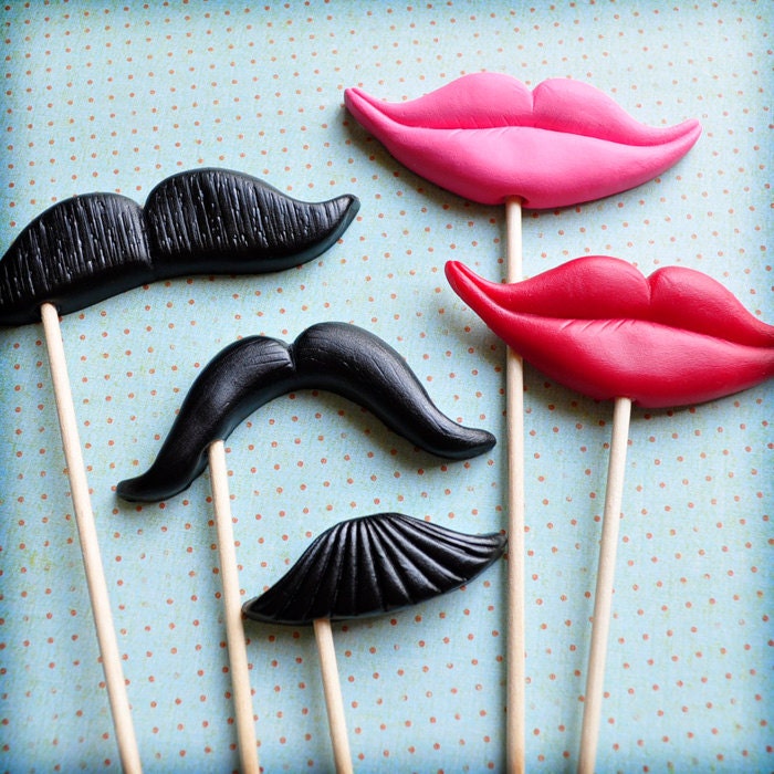 Photobooth Party Props - The Bosom Buddies - Set of 5