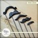 Plastic Mustaches on STEEL RODS - The Dapper Mix - Set of 5