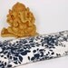 Spa Eye Pillow - Choose your own Aromatherapy - navy blue flower - cotton slip cover