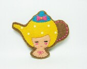 Sweet tea girl felt pin