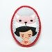 Contemporary vixen felt pin