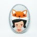Contemporary vixen felt pin - made to order