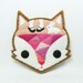 Fox mind - The paved way to a mysterious place felt brooch