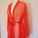 Sexy Rich Red Vintage 60s House Wear House Coat Night Gown Dress