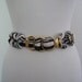 Funky Nautical Vintage 80s Belt In Navy White And Gold Metal Detailing